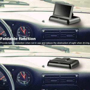 New Wireless Car Rear View Kit 4.3'' Foldable LCD Monitor Screen + IR 7LED Reversing Camera