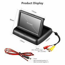 Load image into Gallery viewer, New Wireless Car Rear View Kit 4.3&#39;&#39; Foldable LCD Monitor Screen + IR 7LED Reversing Camera