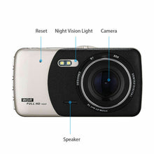 Load image into Gallery viewer, New 1080P FHD 4.0 inch IPS Screen Car Dash Dual Lens Cam Camera Video Front and Rear
