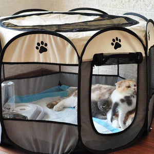 New 8 Panel Pet Kennel Portable Tent Soft Playpen Puppy Large Capacity 91cm*91cm*58cm