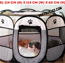Load image into Gallery viewer, New Pet Foldable Playpen Portable 8-Panel Kennel Fences Exercise Pen Houses Soft  XL: 114 x 114 x 60cm