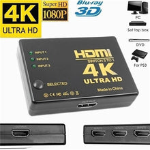 Load image into Gallery viewer, New 3 In 1 HD Output HDMI Switch Splitter TV Switcher Box Video Audio Adapter for HDTV PC