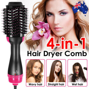 New 3 in 1 Hair Dryer Brush and Volumizer Iron Comb Brush Straightener Curler Styl