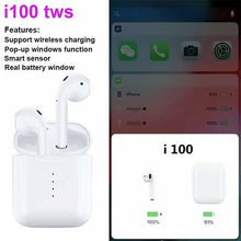 Load image into Gallery viewer, New I100 TWS Wireless Headphones, Portable Touch Bluetooth for iOS and Android for music..