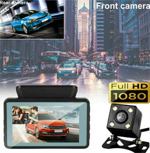 Load image into Gallery viewer, New HD 1080P Car DVR 3&quot; Lens Dash Cam Front and Rear Video Recorder Camera G-sensor