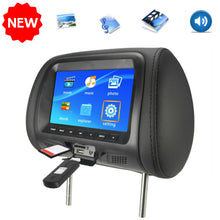 Load image into Gallery viewer, New 7&quot; HD Car Digital Headrest Monitor USB IR SD Video Game DVD Player AU