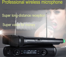 Load image into Gallery viewer, New 2 Wireless Handheld UHF Microphones System LCD Display Mic Karaoke KTV Party Church Speech