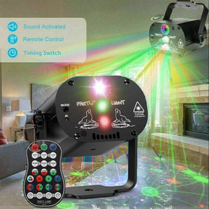 New Rechargeable Laser Stage Lights 240 Pattern RGB LED Projector DJ Disco Party