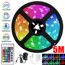 Load image into Gallery viewer, New 5M LED Strip Light 5050 RGB+ 24 Key Remote+Battery+Power Adapter+ AU Converter Full Set IP65