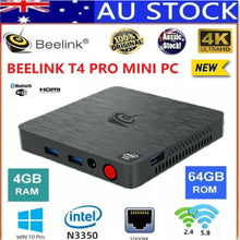 Load image into Gallery viewer, New Beelink T4 PRO Windows 10 Mini PC Intel N3350 4GB 64GB Dual WIFI Bluetooth 4K Computer