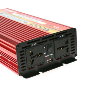 New 4000W Household Car Solar Power Inverter Converter Transformer Adapter Charger 12V DC Automatic Adaptable