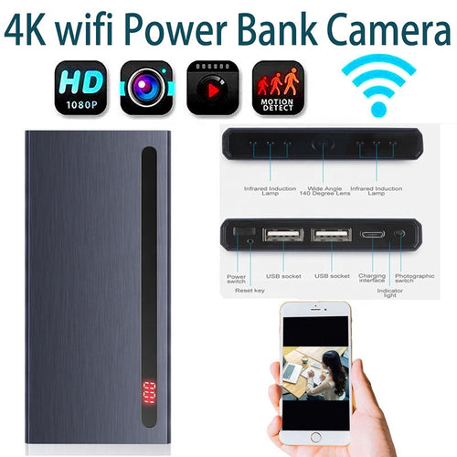 New WIFI Power bank Hidden Camera With 8000mAh Wireless Spy Powerbank Camera Security