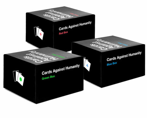 Cards Against Humanity All Expansion BOXES THREE SETS(Red, Blue, Green)