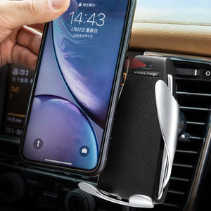 New Automatic Clamping 10W Wireless Car Charger S5 Fast Charging Phone Holder Mount in Car