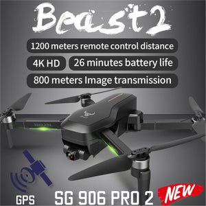 New SG906 Pro 2, 26 Mins Flight 1.2KM FPV 3-axis Gimbal 4K Camera Wifi GPS RC Drone Quadcopter