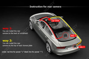 New 4" Touch FHD 1080P Dual Lens Car DVR Reverse Back Camera Video Dash Cam Recorder