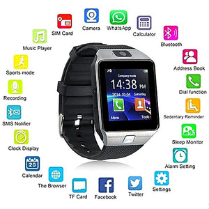 New Bluetooth Smart Watch Smartwatch Watch Phone Support TF Card with Camera for Android IOS IPhone Samsung LG Phones