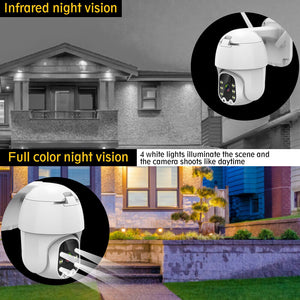 New 1080P HD Wireless WIFI Home Security Camera Solar 6 Batteries Powered Cam Outdoor