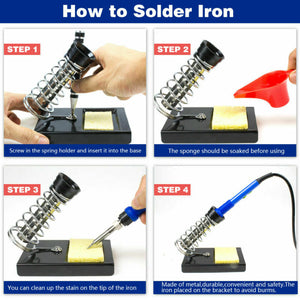 New Soldering Iron Kit 60W Welding Tool Multimeter Solder Tips Station Tweezers