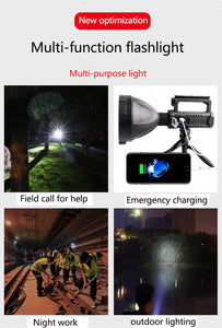 New Outdoor P70 Floodlight Rechargeable Powerful Led Searchlight High power Spot Light