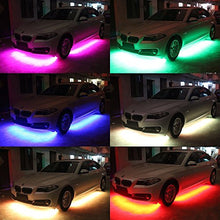 Load image into Gallery viewer, LED 4 In 1 12V Car Interior Decoration Lamp LED Automobile Chassis Lights Bar Neon Strip (2x 90cm + 2x 120cm)