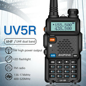 New Baofeng UV-5R Dual Band Radio Outdoor Intercom 5w Radio Rechargeable Portable Walkie Talkie