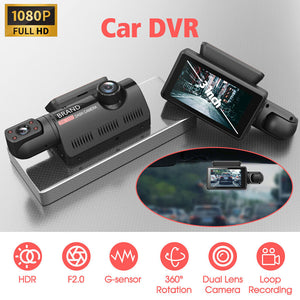 New 1080P Dual Lens Car Camera Front & Inside Dash Cam Camera DashCam Night Vision
