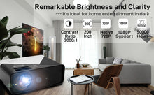 Load image into Gallery viewer, New Mini 12000 lumens Home Theater Projector PS4 PS5 HDMI USB Ports VGA SD Card