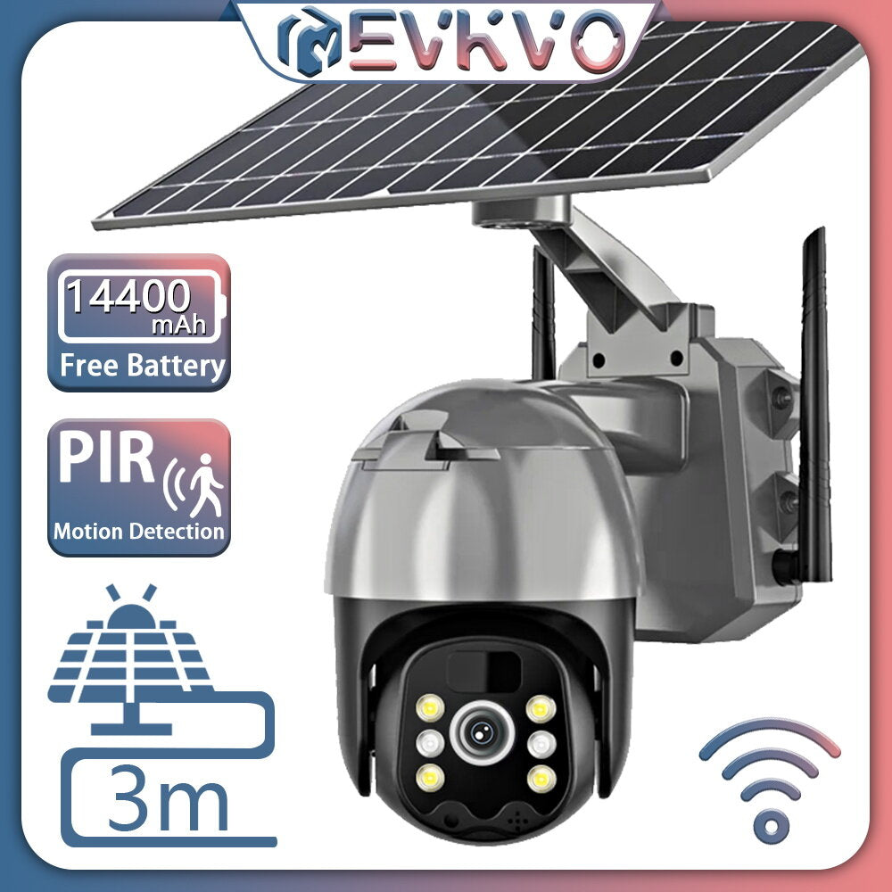 New 6 Batteries Solar WIFI IP Camera Chargeable Wireless PTZOutdoor CCTV Security Surveillance