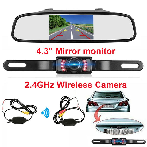 New Wireless Rear View Backup Camera with Reverse Car 4.3