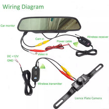 Load image into Gallery viewer, New Wireless Rear View Backup Camera with Reverse Car 4.3&quot; Mirror Monitor Night Vision