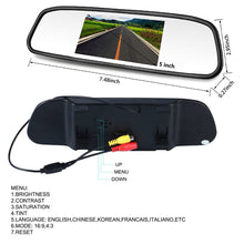Load image into Gallery viewer, New Wireless Car Backup Reverse Camera Rear View System Night Vision +5&quot; Mirror Monitor