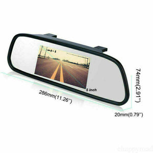 New Wireless Car Backup Reverse Camera Rear View System Night Vision +5" Mirror Monitor